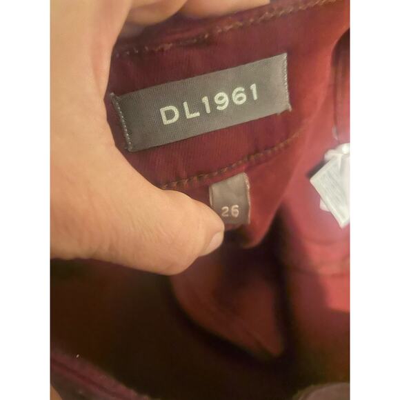 DL1961 Florence Mid Rise Merlot Coated Ultrasculpt Skinny Ankle Jeans Size 26‎ - Picture 7 of 8